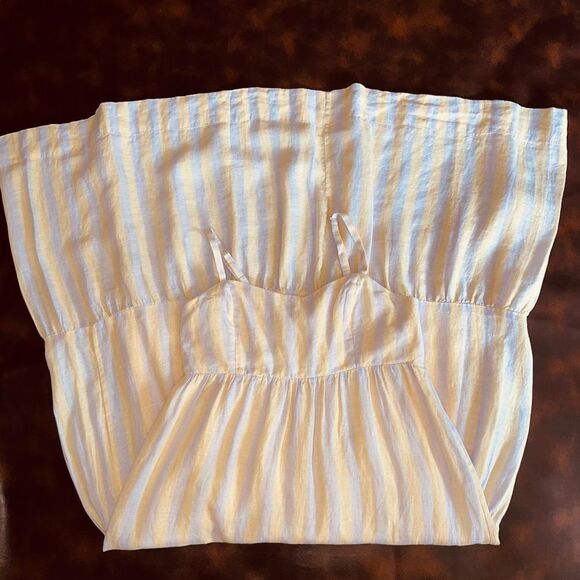 Lilly Pulitzer Javanne Linen Maxi Dress EUC Lilac Island Secrets Stripe 10 - Picture 5 of 12